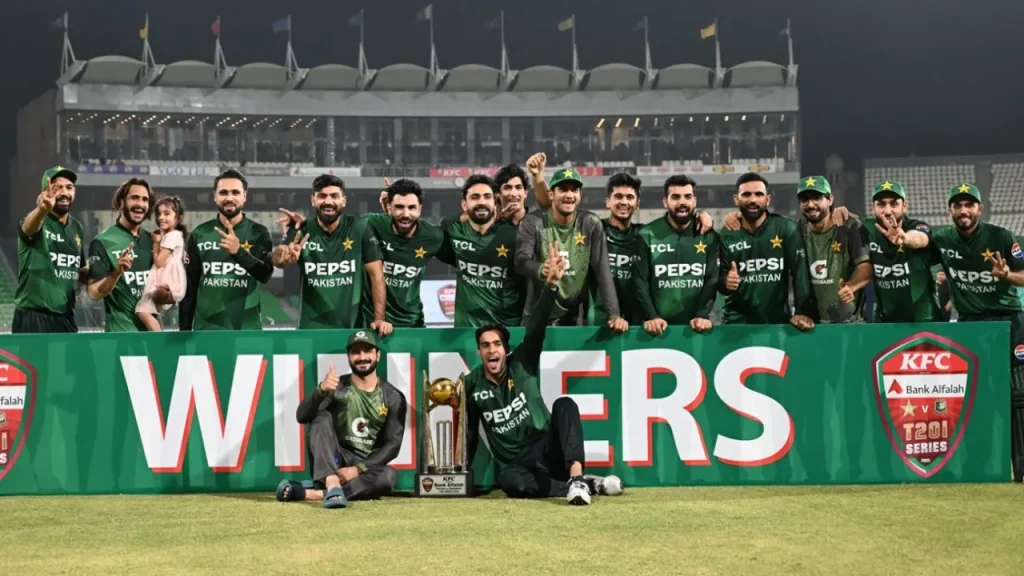 Pakistan Team Celebrates 3-0 T20I Series Win Over Bangladesh – Post-Match Photo